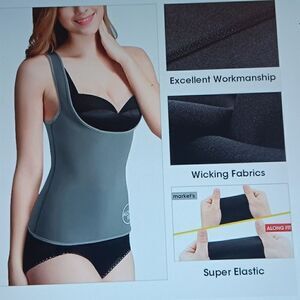 New ALONG FIT Waist Trainer Vest Sweat Sauna Neoprene Body Shaper Women'…